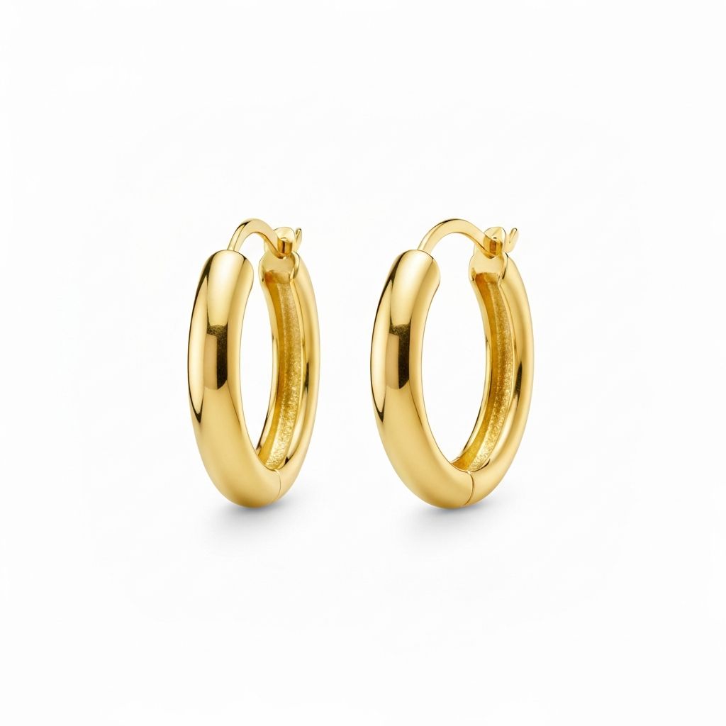 گوشواره طلا ۱۸ عیار میخی ساده